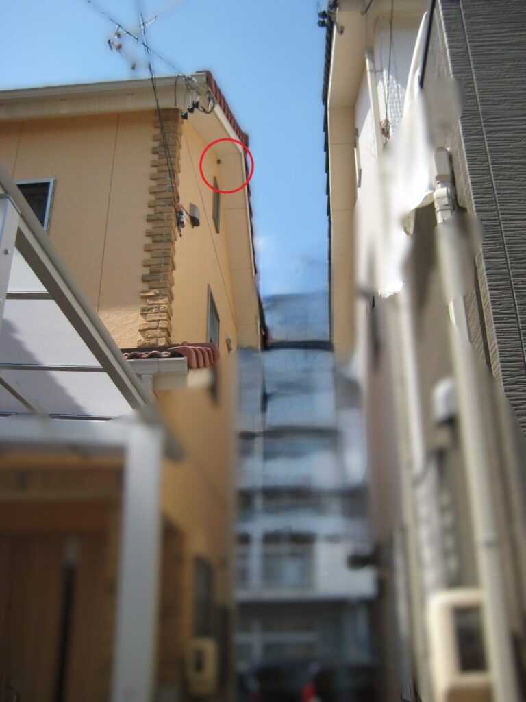 愛知県岩倉市西市町（一戸建て）の大屋根に営巣したセグロアシナガバチ